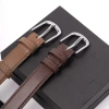 Thắt lưng nam bản nhỏ 2.3cm Liena Belt da Microfiber khóa kim Andras cao cấp 9