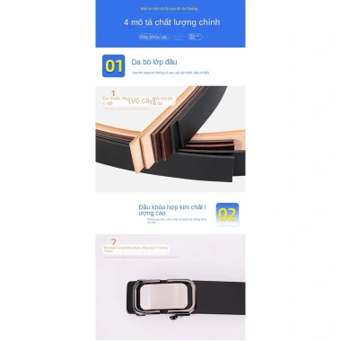 Thắt Lưng Nam Cao Cấp Da Thật Khóa Tự Động BEE GEE - Công Sở, Giá 511.500₫ 5 Thắt Lưng Nam Cao Cấp Da Thật Khóa Tự Động BEE GEE - Công Sở, Giá 511.500₫ 5