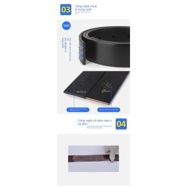 Thắt Lưng Nam Cao Cấp Da Thật Khóa Tự Động BEE GEE - Công Sở, Giá 511.500₫