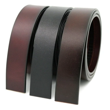 Thắt Lưng Nam Da Bò 3.5cm Rộng Thật Không Khóa - Thiết Kế Cao Cấp, Dây Da Thật