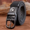 Thắt Lưng Nam Da Bò Cao Cấp 3.3cm Đồng Khóa Dây Đeo Quần Jean Cao Bồi Cintos 10