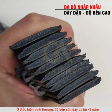 Thắt lưng nam da bò cao cấp CARIENT TL68 đen, khóa tự động, 3,5x120cm, bảo hành 12 tháng, chỉ 169k