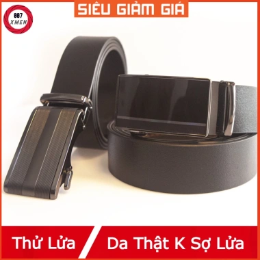 Thắt lưng nam da bò cao cấp fullbox - Khóa tự động, giảm giá 300k
