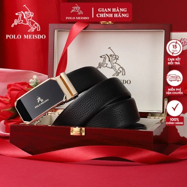 Thắt Lưng Nam Da Bò Cao Cấp POLO MEISDO PL21 Khóa Tự Động - Giá Chỉ 1,4 Triệu