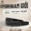 Thắt Lưng Nam Da Bò Đen Khóa Tự Động Polytino BH 12 Tháng, Tặng Hộp, Giá 379.000₫