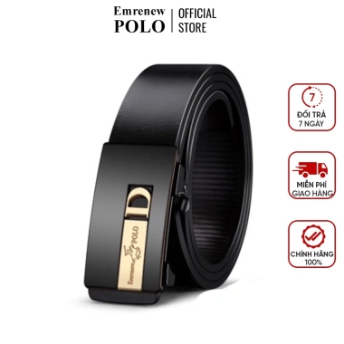 Thắt Lưng Nam Da Bò Emrenew Polo 2 Lớp Hộp Đựng Mặt Khóa Hợp Kim Giá 260k