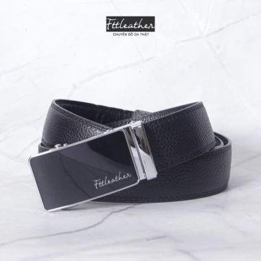 Thắt lưng nam da bò Fttleather, mặt trượt, chống xước, chính hãng 530k 9