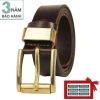 Thắt lưng nam da bò khóa đồng nguyên khối - Bảo hành 3 năm, tặng 6 dao cạo râu kép, giá 228.553₫