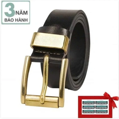 Thắt lưng nam da bò khóa đồng nguyên khối - Bảo hành 3 năm, tặng 6 dao cạo râu kép, giá 228.553₫ 2 Thắt lưng nam da bò khóa đồng nguyên khối - Bảo hành 3 năm, tặng 6 dao cạo râu kép, giá 228.553₫ 2