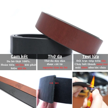 Thắt lưng nam da bò nappa cao cấp khóa lăn L302CBT hợp kim – Giá 300.000₫