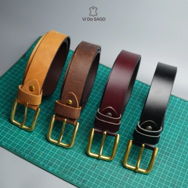 Thắt lưng nam da bò nguyên miếng 35mm, khóa đồng đúc cao cấp - Giá ưu đãi 219.000₫ 2