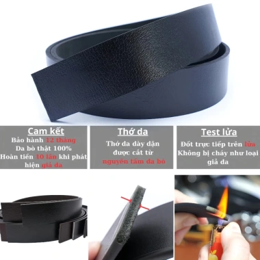 Thắt lưng nam da bò nguyên miếng L257DB1 L257DB4 khóa lăn - Giá ưu đãi 190.000 VND