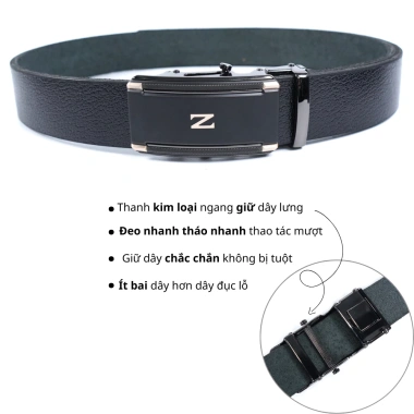 Thắt lưng nam da bò nguyên miếng L257DB1 L257DB4 khóa lăn - Giá ưu đãi 190.000 VND