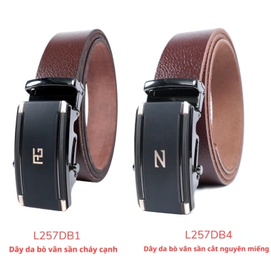 Thắt lưng nam da bò nguyên miếng L257DB1 L257DB4 khóa lăn - Giá ưu đãi 190.000 VND