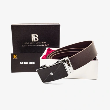 Thắt lưng nam da bò nguyên tấm Bụi Leather L111 màu nâu, khóa tăng tự động thép không gỉ, BH 12 tháng - 339k