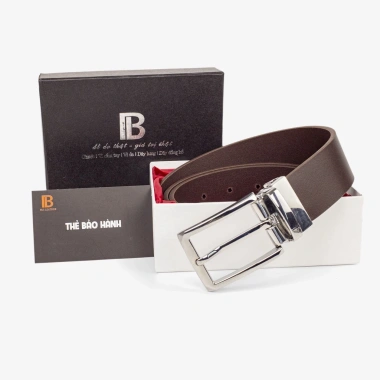Thắt lưng nam da bò nguyên tấm Bụi Leather L113 màu nâu, khóa thép không gỉ, BH 12 tháng - Giá ưu đãi 366k