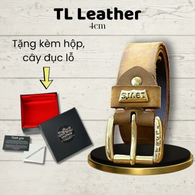 Thắt Lưng Nam Da Bò Sáp TL LEATHER - Mặt Khóa Đồng Đúc Cao Cấp, Bền Bỉ, Giá 380.000đ 2