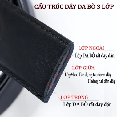 Thắt lưng nam da bò tự động khoá đúc hiện đại - Nhiều mẫu, giá chỉ 249k 9