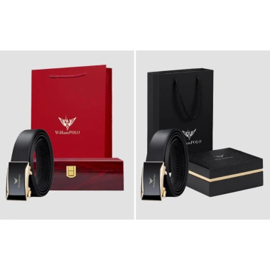 Thắt lưng nam da bò Williampolo POLO20.187-89 mặt khóa bạc kính - chính hãng, cao cấp, chỉ 579k 10