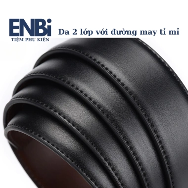 Thắt Lưng Nam Da Thật 2 trong 1 Khóa Kim Xoay 360 độ Mặt Dây Đen Nâu Giá 195k 4