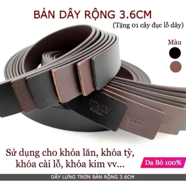 Thắt lưng nam da thật, khóa đục lỗ đa size, dây nịt không mặt - Bền bỉ 4 Thắt lưng nam da thật, khóa đục lỗ đa size, dây nịt không mặt - Bền bỉ 4
