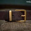 Thắt lưng nam da trơn THE D da lộn size 100-105 Sude Belt 03 giảm giá 450k 2