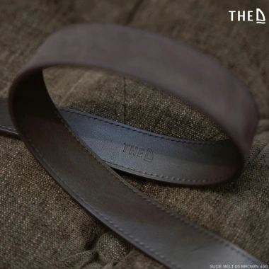 Thắt lưng nam da trơn THE D da lộn size 100-105 Sude Belt 03 giảm giá 450k