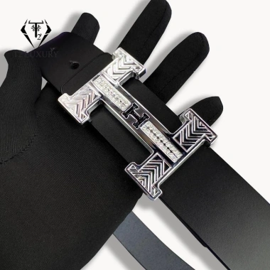 Thắt Lưng Nam Kim Tuyến Khóa Lỗ Mặt Chữ H Vàng Bóng Đá Lấp Lánh Dây Da Bò Sang Trọng - Giá 481.200₫