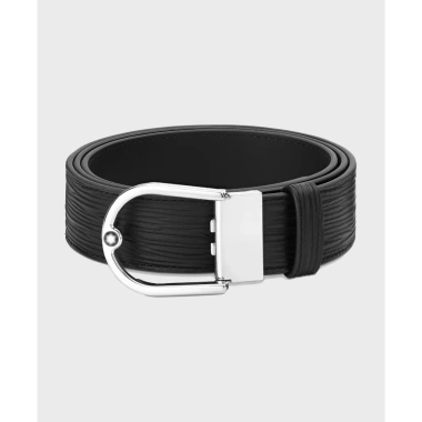 Thắt Lưng Nam MB Horseshoe Buckle Đen 35mm Da Bò 2 Mặt Reversible - Giá Ưu Đãi 4.630.000₫