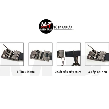 Thắt lưng nam Minh Tâm da bò MT201-25 - Khóa kim loại tự động, giá chỉ 250.000đ 9