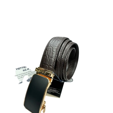 Thắt lưng nam OWEN da bò thật cao cấp, khóa trượt, vân da voi - chỉ 519.000₫