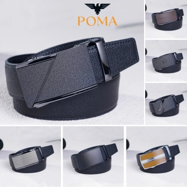 Thắt Lưng Nam POMA Da Bò 2 Lớp Khóa Tự Động PV1-PV4 Mặt Hợp Kim Bền - Giá 285k 9