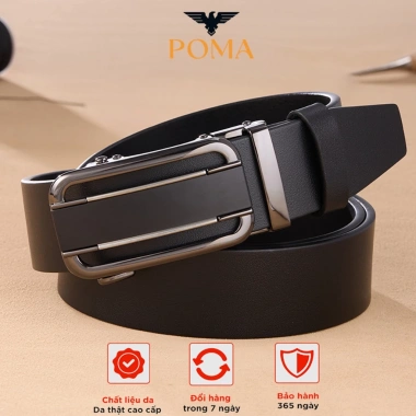 Thắt lưng nam POMA da bò thật nguyên miệng, khoá trượt, giảm giá chỉ 330.000₫ 8