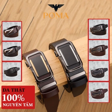 Thắt lưng nam POMA da bò thật nguyên miệng, khoá trượt, giảm giá chỉ 330.000₫ 9