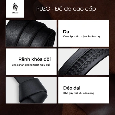 Thắt Lưng Nam PUZO Da Bò Nhân Tạo 2 Mặt Dây, Khóa Kim, Phối Đồ Dễ Dàng T30 - 179k 2 Thắt Lưng Nam PUZO Da Bò Nhân Tạo 2 Mặt Dây, Khóa Kim, Phối Đồ Dễ Dàng T30 - 179k 2