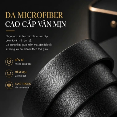Thắt Lưng Nam Quảng Châu BekeLE TL02 Da Microfiber Khóa Tự Động 1.2m x 3.5cm - 211.000₫ 4