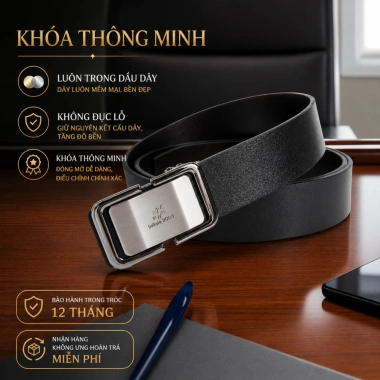 Thắt Lưng Nam Quảng Châu BekeLE TL02 Da Microfiber Khóa Tự Động 1.2m x 3.5cm - 211.000₫ 6