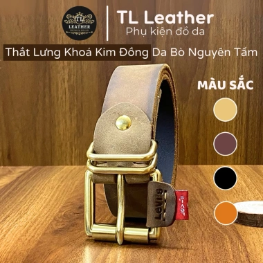 Thắt Lưng Nam TL LEATHER Da Bò Nguyên Tấm - Khóa Đồng Đúc Bền Bỉ, 380.000đ