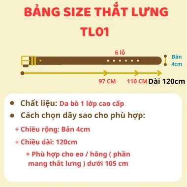 Thắt Lưng Nam TL LEATHER Da Bò Nguyên Tấm - Khóa Đồng Đúc Bền Bỉ, 380.000đ 6