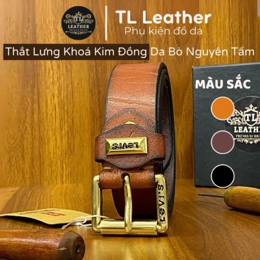 Thắt Lưng Nam TL LEATHER Da Bò Nguyên Tấm - Khóa Đồng Đúc Cao Cấp, Giá 380.000₫