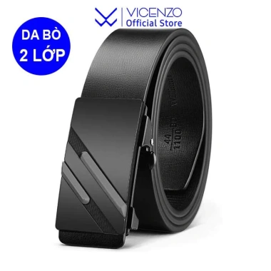Thắt Lưng Nam VICENZO Da Bò Thật, Dây Bản Nhỏ Luồn Khóa, Bảo Hành 1 Đổi 1 - 168k