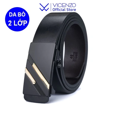 Thắt Lưng Nam VICENZO Da Bò Thật, Dây Bản Nhỏ Luồn Khóa, Bảo Hành 1 Đổi 1 - 168k