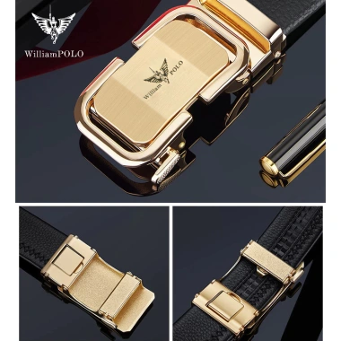 Thắt Lưng Nam WilliamPOLO Da Bò 100% WP798 Hộp Gỗ Quà Tặng - Giá 1,5tr