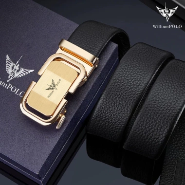 Thắt Lưng Nam WilliamPOLO Da Bò 100% WP798 Hộp Gỗ Quà Tặng - Giá 1,5tr