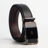 Thắt Lưng Nam WT Leather Da Bò Cao Thật 3.5cm Gold Border Khóa Tăng Đơ Nâu Đen - Giá ưu đãi 937.500₫