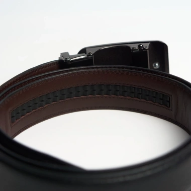 Thắt Lưng Nam WT Leather Da Bò Cao Thật 3.5cm Gold Border Khóa Tăng Đơ Nâu Đen - Giá ưu đãi 937.500₫