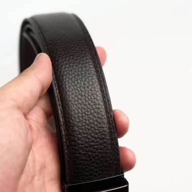 Thắt Lưng Nam WT Leather Da Bò Cao Thật 3.5cm Gold Border Khóa Tăng Đơ Nâu Đen - Giá ưu đãi 937.500₫