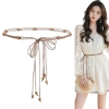 Thắt lưng nữ Bohemian mỏng retro nâu, họa tiết dân tộc, giảm giá 23% chỉ 59.080₫