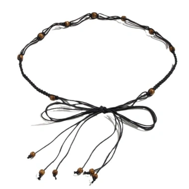 Thắt lưng nữ Bohemian mỏng retro nâu, họa tiết dân tộc, giảm giá 23% chỉ 59.080₫ 2