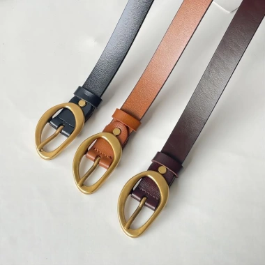 Thắt lưng nữ da bò thật thiết kế hình học, khóa sang trọng - Giá chỉ 107.755₫ 6